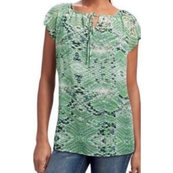 CAbi‎ Darby Blouse #746 Green Sheer Size XS - Picture 2 of 7